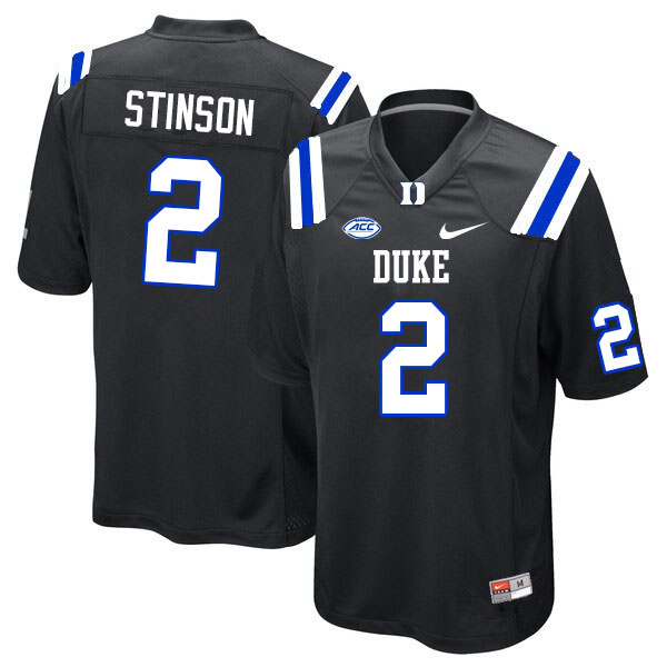 Men #2 Jaylen Stinson Duke Blue Devils College Football Jerseys Sale-Black